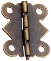 Aknhd šarke 100pcs šarke s vijcima leptir stil stražnjice željezne šarke rustikalna brončana vintage drvena kutija nakita