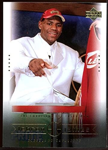 2003. Gornja paluba 8 Cavaliers dobivaju svog čovjeka LeBron James Rookie Card - Brodovi u potpuno novom držaču