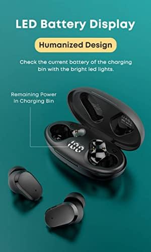 Pravi bežični uši, Sport Bluetooth 5.1 Slušalice u uhu s impresivnim zvukom, Bluetooth IP7 vodootporan, otkazivanje buke,