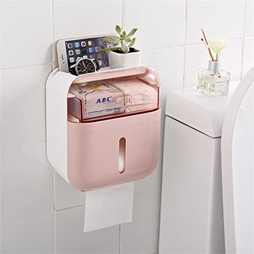 KLHHG Vodootporni držač toaletnog papira Plastični papirnati ručnici Zidni montirani kupaonica Polica za skladištenje Potpun
