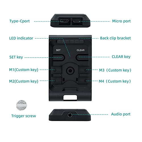 Kamay kontroler za povratni gumb za pričvršćivanje veslača okidač za jedan s/x/serija s/serija X kontroler GamePad, Black,