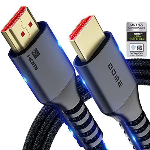 HDMI kabel 【2pack】 6ft/2m, ultra brzih brzina 48Gbps pleteni najlon 8K HDMI certificirani 2.1 kabel, 8K@60Hz/4K@120Hz, TX