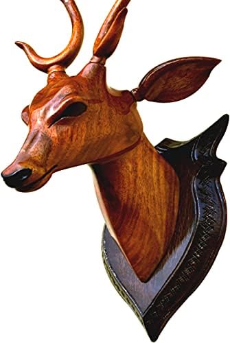 BK Art & Crafts -Home dekor predmet „glava jelena“ visok 50 cm -drveni rukotvorinski izložbeni proizvod za ukras zida.