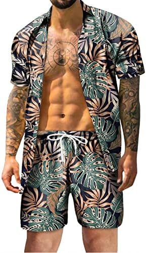 BMISEGM Ljetna trening majice za muškarce muške ljetne modne slobodno vrijeme Havajske praznične plaže digitalno 3D tisak