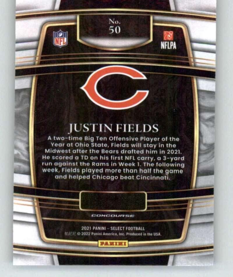 2021 Panini Select 50 Justin Fields Concourse RC Chicago Bears nogometni trgovačka karta