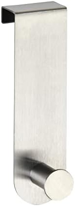 Wenko vrata Celano-Bathoroom, Kuka za ručnike, nehrđajući čelik, Silver Matt, 6 x 4 x 14 cm