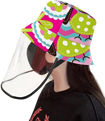 Zaštitni šešir za odrasle sa štitom za lice, ribarska šešira protiv sunca, crtani cvijet vala sove