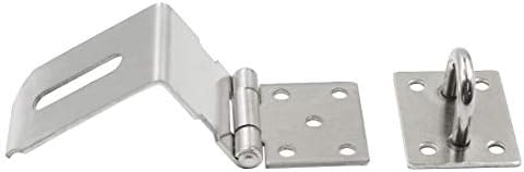 Augiimor 3 -inčni zasun za vrata od 90 stupnjeva, padlock hasp desni kut teškim osiguranjem 304 Sigurnost od nehrđajućeg