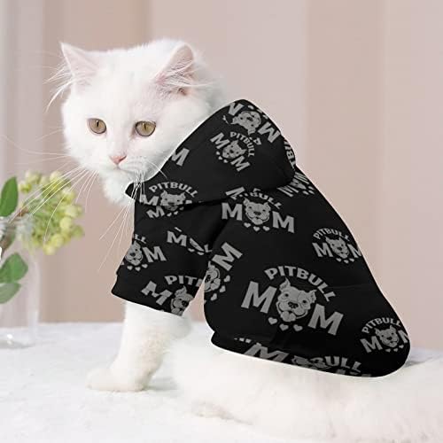 FunnyStar Pitbull Mom Dog Hoodie tkanina Mačka džemper majica s šeširom mekim kućnim ljubimcima pulover
