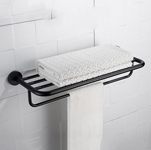 Liruxun matt crni okrugli ručnik za kupaonicu crne pločice ručnika za praćenje ručnika za viseće vješalice za ručnik za kupaonicu