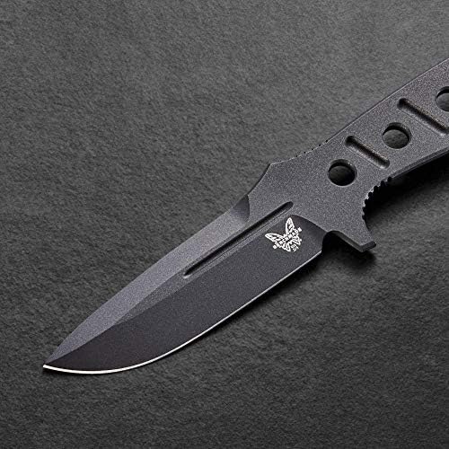Benchmade-375bk-1 Fiksni Adamas nož, oštrica kapljica, običan rub, kobalt crni kostur s paracord ručicom