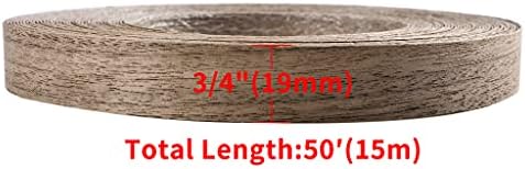Moligou Walnut Wood Furnier Roll, 3/4 ”× 50 'trake za opseg od šperploča