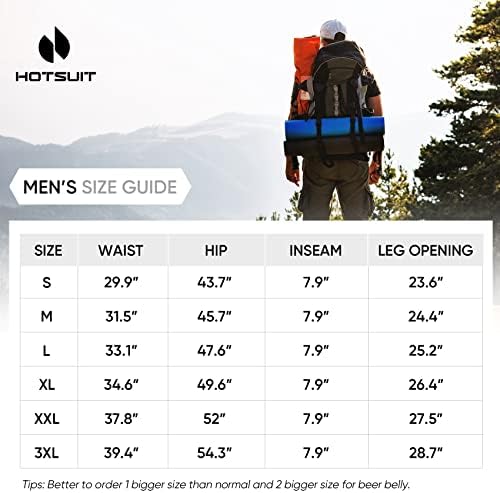 Hotsuit muški teretni kratke hlače brze suhe elastične struke 8 Lagane vanjske kratke hlače na otvorenom s multi džepovima