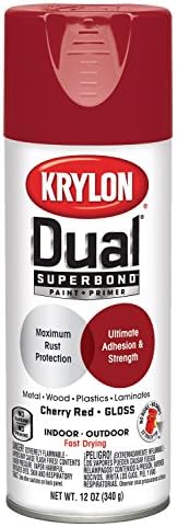 Krylon K08805007 'Dual' Superbond boja i temeljni premaz, sjajni trešnja crvena, 12 unce