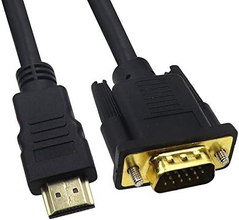SSCON 2PCS 6FT/1,8 metara HDMI do VGA adapterskog kabela, zlatni pozlaćeni 1080p HDMI mužjak do VGA muški aktivni video pretvarač
