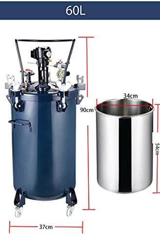 Newtry 60L/15,8 galona pneumatski tlačni spremnik za boju kanta s kantama s automatskim zrakom agitatora miješalica za raspršivanje