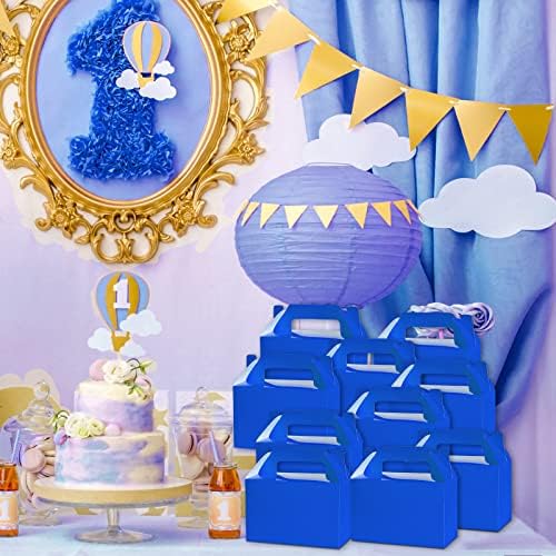 Kouqiya Royal Blue Party Boxovi, 24pcs Candy Goodie Poklon torbe za Blue Ocean tematska rođendanska zabava za zabavu za bebe