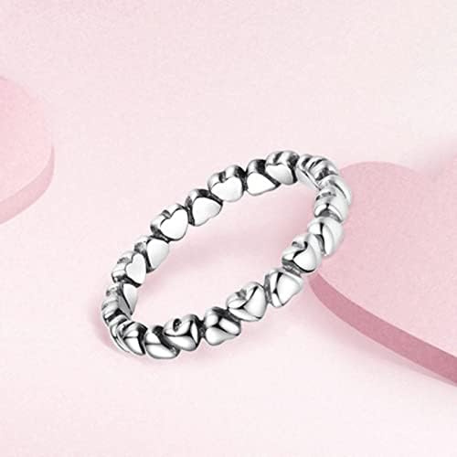 Zaručnički srčani prsten Ljubav poklon Valentinovo dame breskve modni poklon prstenovi Cross Heart Ring kći