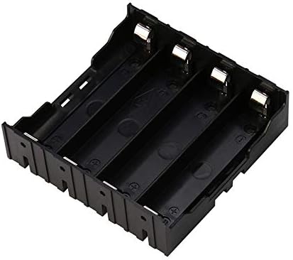 Zrm & E 3PCS 4 utora 18650 Kutija za skladištenje baterija Plastična diy baterija držač za kopče 4x s pin