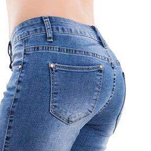 Ženske cvjetne vezene traperice srednjeg uspona Skinny Stretch Traper hlače vintage tiskane vitke fit konusne noge Jean