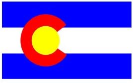 Zastava države Colorado smiješna naljepnica tvrdog šešira/kaciga