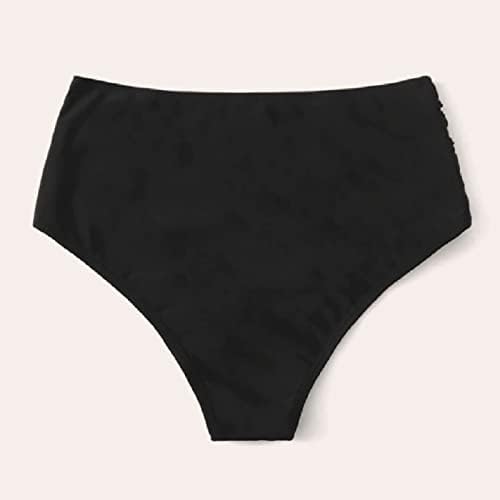DeepClaoto Kontrola trbuha za kontrolu za žene, čipkasta suknja suknja retro visokog struka, dno bikinija.