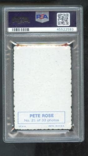 1969. Topps Deckle Edge 21 Pete Rose Cincinnati Reds PSA 4 Ocjenjiva bejzbol kartica - Baseball Slabbed Rookie Card