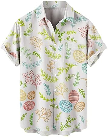 Uskrsna tiskana košulja za muškarce 2023. Ljetne majice udobne majice moda casual majice s kratkim rukavima vrh