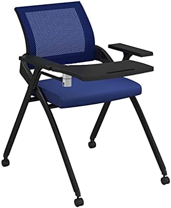 Aerveal crna ergonomska stolica školjke, metalna preklopna stolica, s kotačima za kotače ， stolica kombinirana tableta gornji