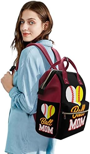 Smiješna lopta mama softball baseball pelena s pelenom ruksak veliki kapacitet mamine torbe multifunkcionalne pelene vrećice