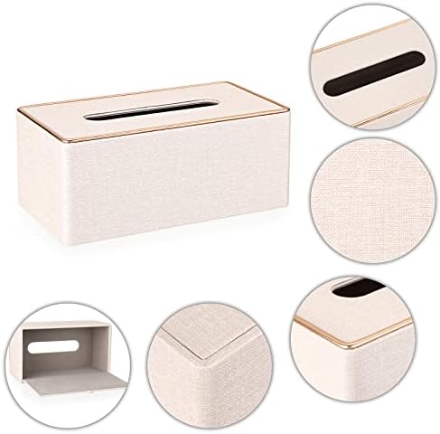Sumnacon Pravokutni poklopac s platnenim tkivima - stilski držač kutije s magnetskim dnom, ukrasna kutija za tkivo za kupaonicu