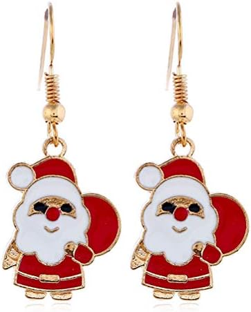 Pretyzoom Santa naušnice 3 Set Fashion Wild kreativni nakit Božićna serija Ogrlica i naušnice Set Drop Outling Ogrlica Orđuša
