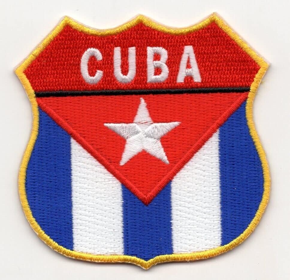 Kuba zastave štit željezo na flasteru