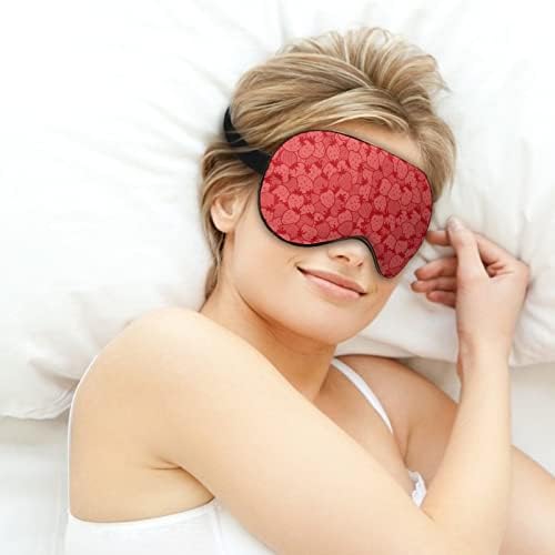 Crvena jagoda mekana maska ​​za oči Efektivno zasjenjivanje udobnosti zasjenjenja maska ​​za spavanje s elastičnom podesivom