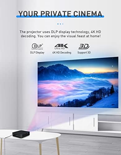 JAHH P15 Mini DLP projektor -kompatibilni džepni video Beamer Prijenosni Android Home Theatre 3D proyctor