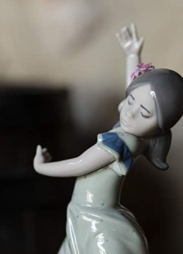 Lladró lolita flamenco plesačica djevojka figurica. Plava. Porculan Flamenco figura.