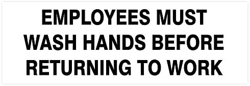 Osnovni zaposlenici moraju oprati ruke od vrata/zida - crni - mali