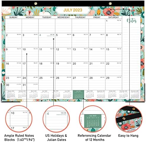 2023-2024 kalendar stola - 2023-2024 kalendar stola/zida, kalendar stola od 18 mjeseci, 12 x 17, srpanj 2023. - prosinac