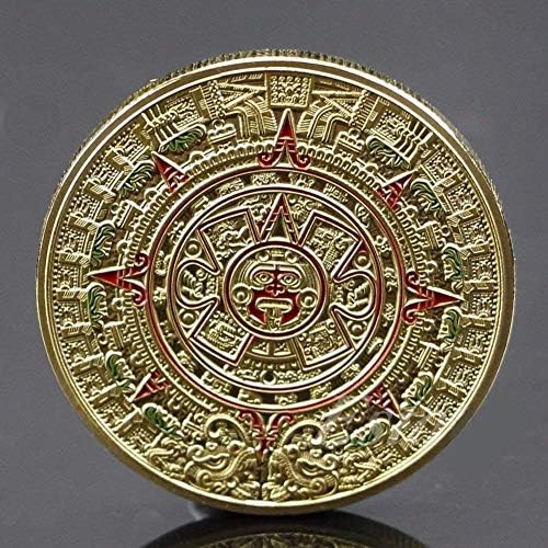 Maya Cryptocurrency Proročanstvo Komemorativni novčić Meksiko Maya Kalendar Komemorativna zbirka umjetnosti kovanica sa zaštitnim