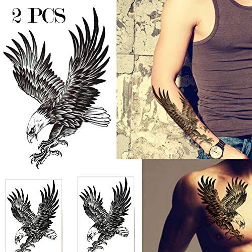 2 komada naljepnica za tetovažu orla vodootporna privremena tetovaža za tijelo seksi umjetnička naljepnica otporna na znoj
