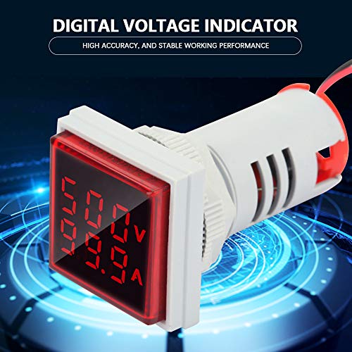 Digitalni LED zaslon Voltmeter, 22 mm 0-100A LED voltmetra signala Digitalni zaslon DC Indikator mjerača napona Indikator