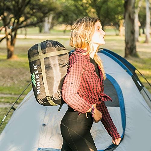 Hihiker dvostruka vreća za spavanje kraljica size xl -za kampiranje, planinarenje ruksaka i hladno vrijeme, prijenosni, vodootporan