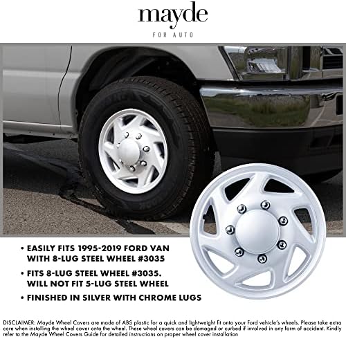 Mayde 16-inčne kape za glavčinu odgovara 1995-2019 Ford Van, zamjenski poklopci kotača