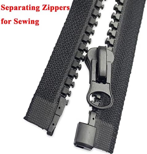 2 PCS 10 36 inčni zatvarači za šivanje zaliha jakne-bulk Zipper Zamjena za odvajanje kaputa za odjeću DIY zanat, 36 crna