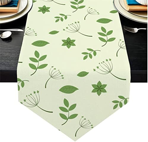 Jahh zeleni stol za biljni maslačak trkač kuhinjski blagovaonica dekor vjenčanica dekor stol i placemats