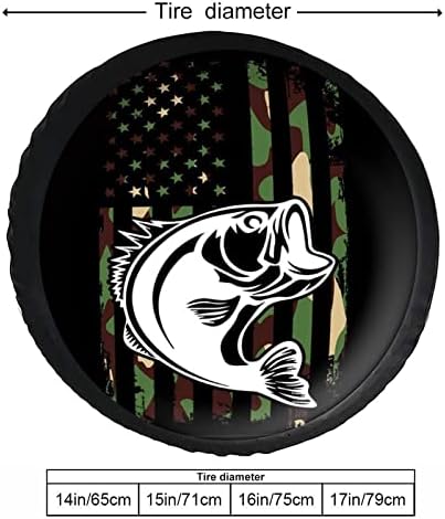 Kamuflaža američka zastava bas ribolov kože žila za pokrivači pitka Oxford rezervni kotači izdržljivi zaštitnik kotača za