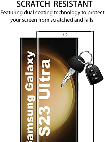 SUTKUE za Samsung Galaxy S23 Ultra Screen zaštitnik sa zaštitnikom objektiva kamere, 9h tvrdoća protiv iscrpljenog stakla