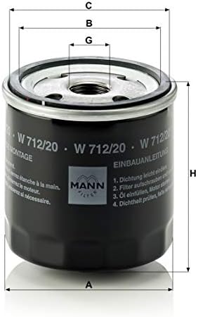 Mann-filter W 712/20 Spin-On ulja filtra