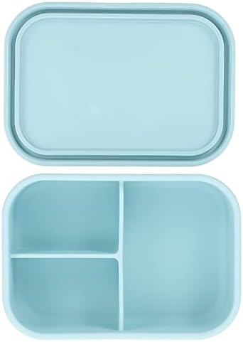 OpeRitacx loncheras para niños bento kutija, silikon, spremnik za ručak od 3 odjeljka, salata otporna salata za odrasle,