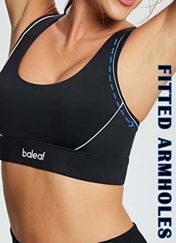 Baleaf ženski veliki utjecaj sportskog grudnjaka bez žičanog kompresije s uklonjivim šalicama za vježbanje u teretani